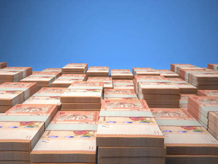 Money of Malaysia. Malaysian ringgit bills. MYR banknotes. 10 ringgits. Business, finance, news background.の写真素材