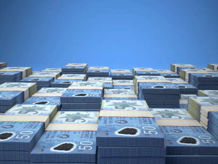 Money of Uruguay. Uruguayan peso bills. UYU banknotes. 50 pesos. Business, finance, news background.の写真素材