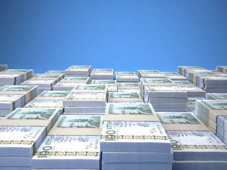 Money of Sweden. Swedish krona bills. SEK banknotes. 100 kronor. Business, finance, news background.の写真素材