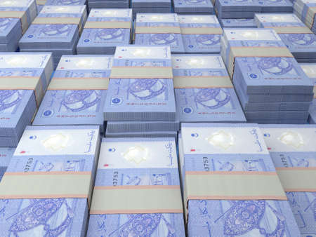 Money of Malaysia. Malaysian ringgit bills. MYR banknotes. 1 ringgits. Business, finance, news background.の写真素材