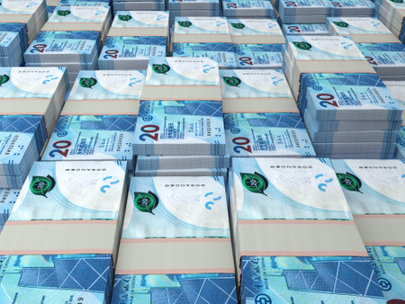 Money of Hong Kong. Hong Kong dollar bills. HKDBOC banknotes. 20 dollars. Business, finance, news background.の写真素材