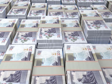 Money of Kenya. Kenyan shilling bills. KES banknotes. 100 shillings. Business, finance, news background.の写真素材