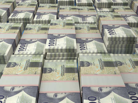 Money of Indonesia. Indonesian rupiah bills. IDR banknotes. 1000 rupiahs. Business, finance, news background.の写真素材