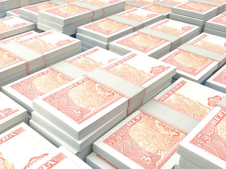 Money of Cuba. Cuban peso bills. CUP banknotes. 3 pesos. Business, finance, news background.の写真素材
