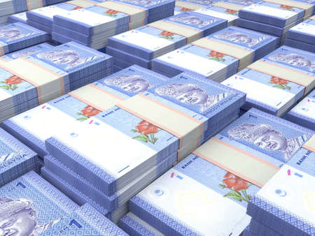 Money of Malaysia. Malaysian ringgit bills. MYR banknotes. 1 ringgits. Business, finance, news background.の写真素材