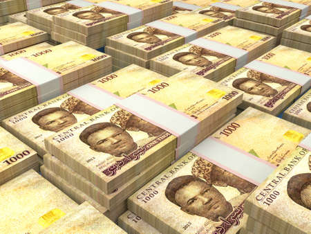 Money of Nigeria. Nigerian naira bills. NGN banknotes. 1000 polymer. Business, finance, news background.の写真素材