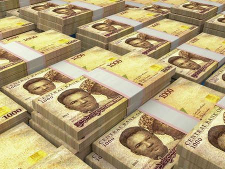 Money of Nigeria. Nigerian naira bills. NGN banknotes. 500 polymer. Business, finance, news background. 3d illustration.の写真素材