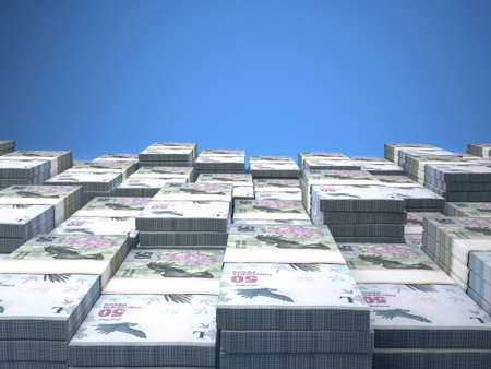 Money of Argentina. Argentine peso bills. ARS banknotes. 50 pesos. Business, finance, news background. 3d illustration.の写真素材