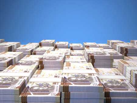 Money of Guinea. Franc bills. GNF banknotes. 1000 French. Business, finance, news background. 3d illustration.の写真素材