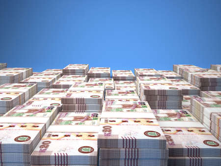 Money of Zambia. Kwacha bills. ZMW banknotes. 20 Bemba. Business, finance, news background. 3d illustration.の写真素材