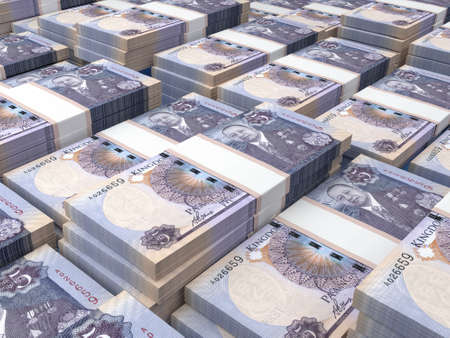 Money of Tonga. Paanga bills. TOP banknotes. 10 Tongese. Business, finance, news background. 3d illustration.の写真素材