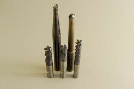 cutters for metal processing. worn out cutting toolの写真素材