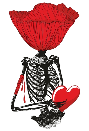skeleton poppyのイラスト素材
