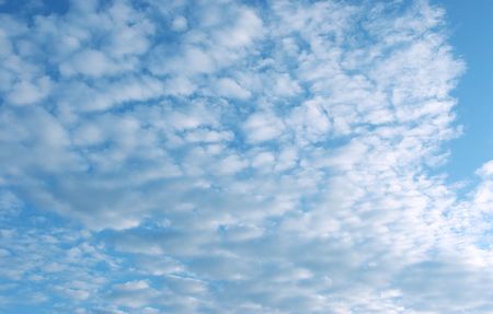 Blue sky and white cloudsの写真素材
