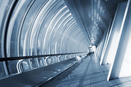 Pedestrian bridge near the International Business Centre, Moscow, Russiaの写真素材