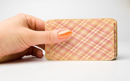 The old, shabby playing cards in businessのeditorial素材