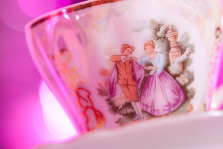 Cup from coffee against the Espresso machine の写真素材