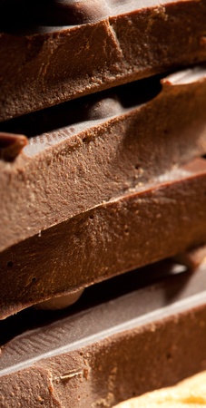 Stack of rich dark chocolateの写真素材