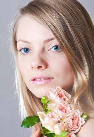 The elegant caucasian young girl.の写真素材