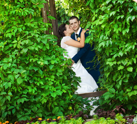 couple on a walk in the parkの写真素材