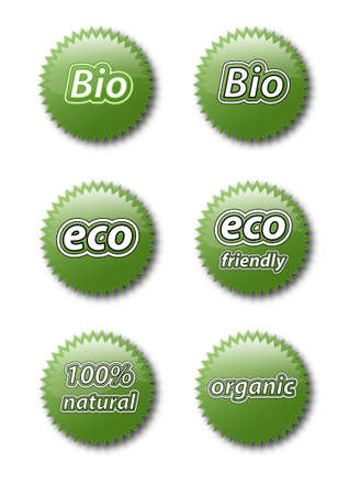 Set of various bio natural organic iconsのイラスト素材