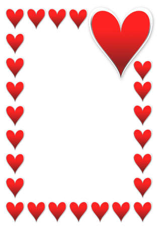 Valentines Day card with heartsのイラスト素材