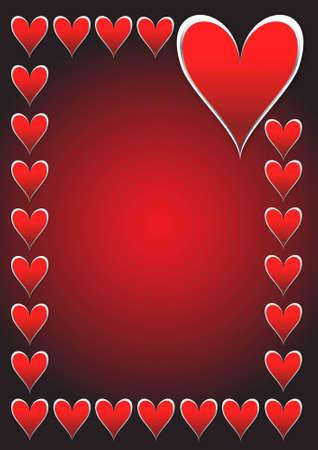 Valentines Day card with heartsのイラスト素材