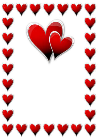 Valentines Day card with heartsのイラスト素材
