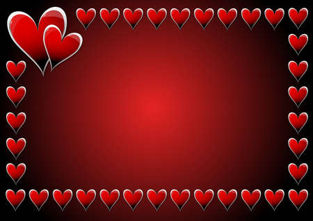Valentines Day card with heartsのイラスト素材