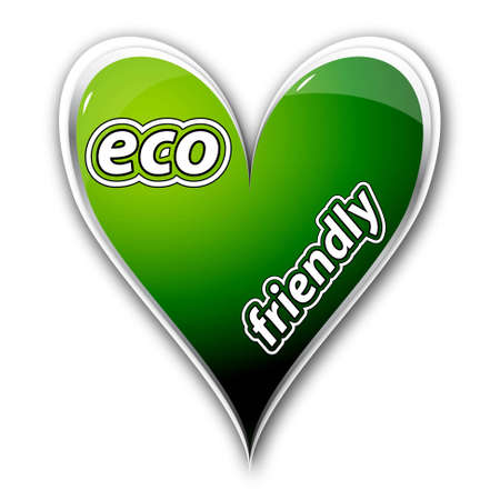 Eco friendly icon heartのイラスト素材