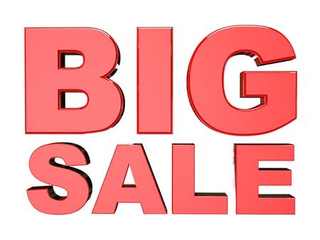 Big Sale on White Background の写真素材
