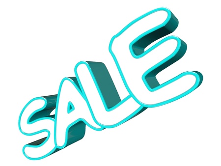 Sale 3d text isolated on white background の写真素材