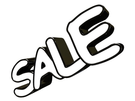 Sale 3d text isolated on white background の写真素材
