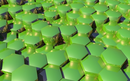 Abstract background with 3d hexagons の写真素材