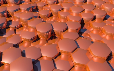 Abstract background with 3d hexagons の写真素材