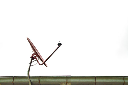 a satellite dish. Isolated on white backgroundの写真素材