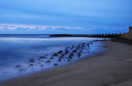 Japanese Sea beach in Niigataの写真素材