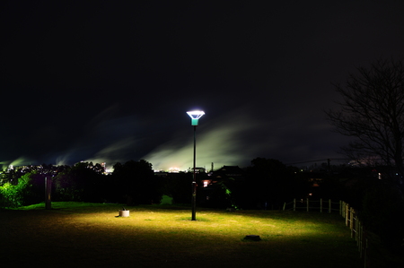 Night Lamp in Parkの写真素材