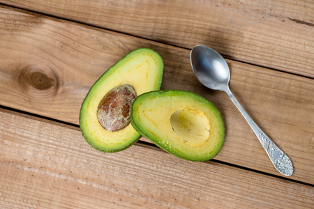 Avocado with stoneの写真素材