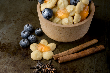 Shortbread Cookies with marmaladeの写真素材