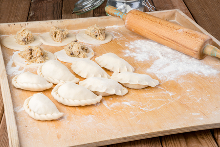 Homemade dumplingsの写真素材