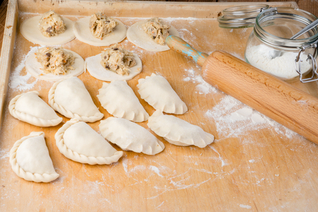 Homemade dumplingsの写真素材