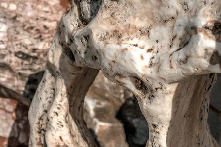 Detail of the sculpture in the park.の写真素材