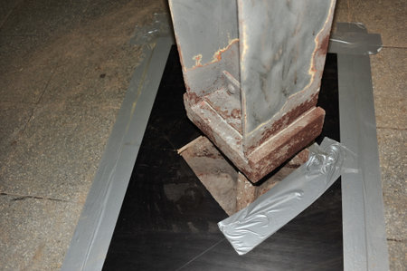 A close up shot of a marble slabの写真素材