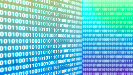 zero and one digital background illustration image with perspective.の写真素材