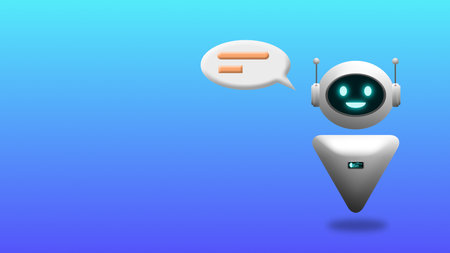 ai chatbot concept image. ai chatting, virtual assistant and support system. ai natural language...