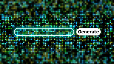 image and music generator concept image on bright background. creative and multitasking artificial...