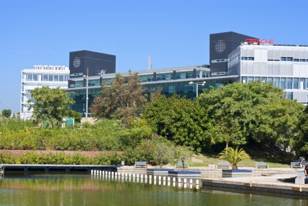 Malaga, Spain - Oct 2012: Oracle inagurates a new building in Malaga PTAのeditorial素材