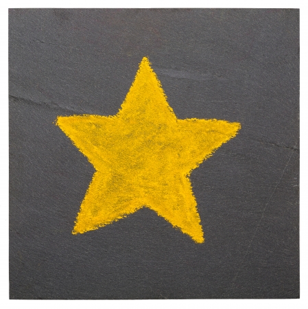 A star on a plate of slateの写真素材