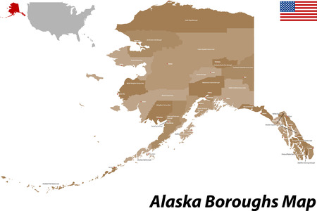 USA - State of Alaskaのイラスト素材